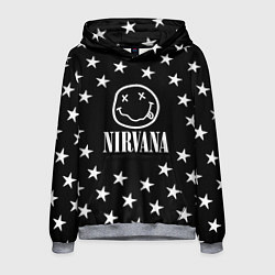 Толстовка-худи мужская Nirvana stars steel, цвет: 3D-меланж