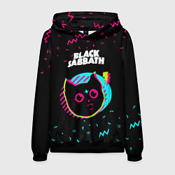 Толстовка-худи мужская Black Sabbath - rock star cat, цвет: 3D-черный