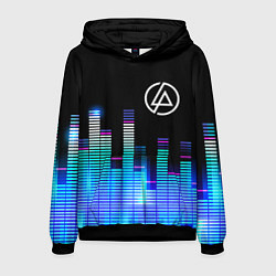Толстовка-худи мужская Linkin Park эквалайзер, цвет: 3D-черный