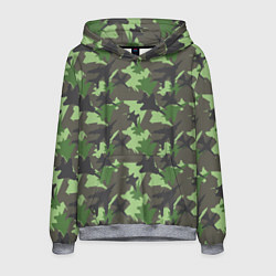 Толстовка-худи мужская Самолёты - камуфляж, цвет: 3D-меланж