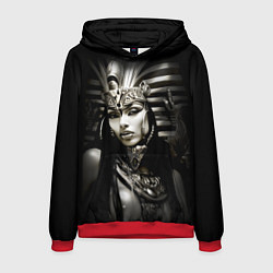Толстовка-худи мужская Клеопатра египетская царица, цвет: 3D-красный