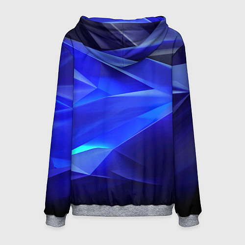 Мужская толстовка Black and blue abstract background sport style / 3D-Меланж – фото 2