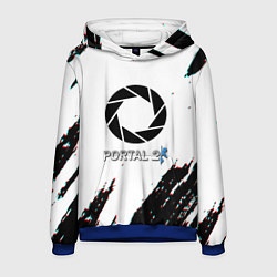 Толстовка-худи мужская Portal 2 краски валв, цвет: 3D-синий