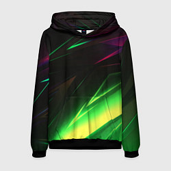 Мужская толстовка Geometry stripes кислотный неон