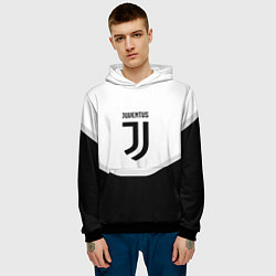 Толстовка-худи мужская Juventus black geometry sport, цвет: 3D-черный — фото 2