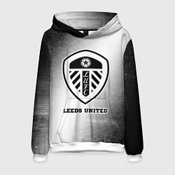 Толстовка-худи мужская Leeds United sport на светлом фоне, цвет: 3D-белый