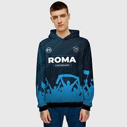Толстовка-худи мужская Roma legendary форма фанатов, цвет: 3D-черный — фото 2
