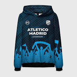 Толстовка-худи мужская Atletico Madrid legendary форма фанатов, цвет: 3D-черный