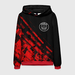 Толстовка-худи мужская PSG sport grunge, цвет: 3D-красный