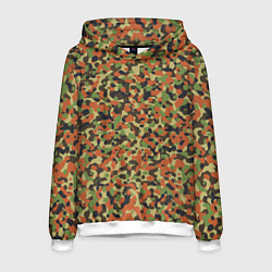 Толстовка-худи мужская Пятнистый камуфляжный паттерн, цвет: 3D-белый