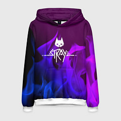 Толстовка-худи мужская Stray неоновый огонь, цвет: 3D-белый