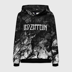 Толстовка-худи мужская Led Zeppelin black graphite, цвет: 3D-черный