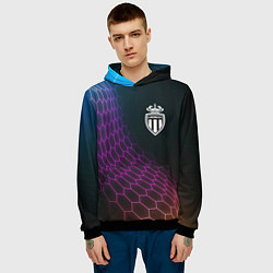 Толстовка-худи мужская Monaco футбольная сетка, цвет: 3D-черный — фото 2