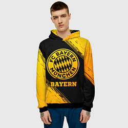 Толстовка-худи мужская Bayern - gold gradient, цвет: 3D-черный — фото 2