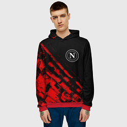 Толстовка-худи мужская Napoli sport grunge, цвет: 3D-красный — фото 2