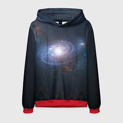 Толстовка-худи мужская Спиральная галактика, цвет: 3D-красный
