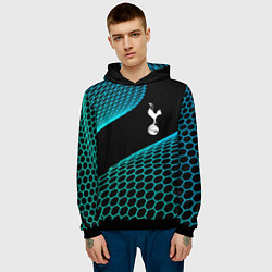 Толстовка-худи мужская Tottenham football net, цвет: 3D-черный — фото 2