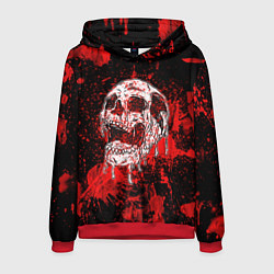 Толстовка-худи мужская Bloody skull, цвет: 3D-красный