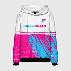 Толстовка-худи мужская Hoffenheim neon gradient style посередине, цвет: 3D-черный