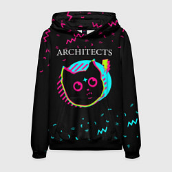 Толстовка-худи мужская Architects - rock star cat, цвет: 3D-черный