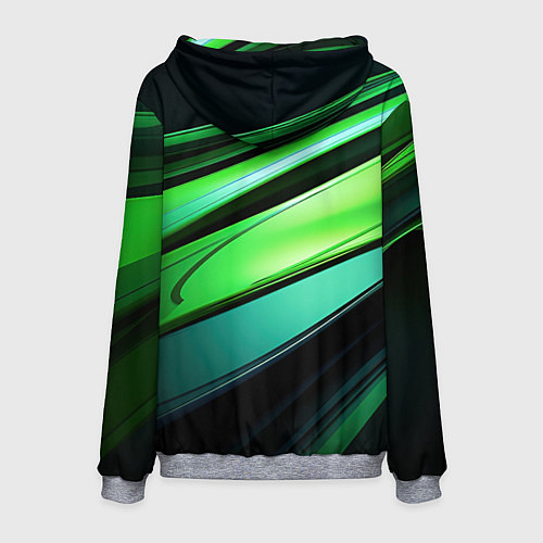 Мужская толстовка Абстрактные геометрические плавные линии минимализ / 3D-Меланж – фото 2