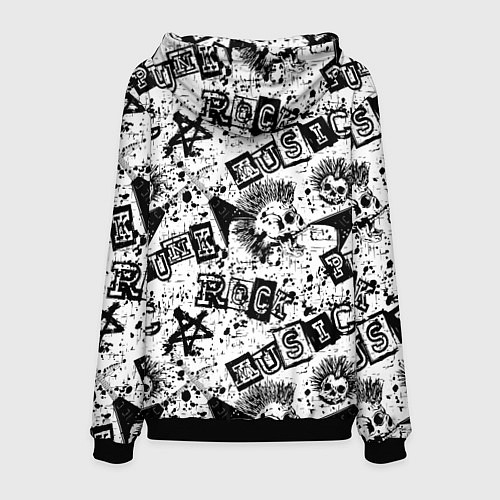 Мужская толстовка Панк-рок музыка / 3D-Черный – фото 2