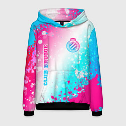 Мужская толстовка Club Brugge neon gradient style вертикально