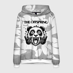 Толстовка-худи мужская The Offspring рок панда на светлом фоне, цвет: 3D-белый