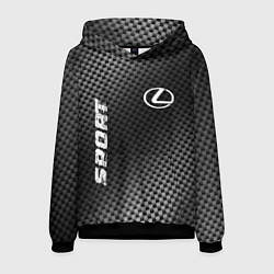 Толстовка-худи мужская Lexus sport carbon, цвет: 3D-черный