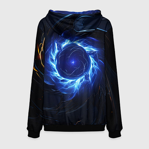 Мужская толстовка Синяя магическая абстракция / 3D-Черный – фото 2