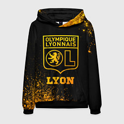 Толстовка-худи мужская Lyon - gold gradient, цвет: 3D-черный