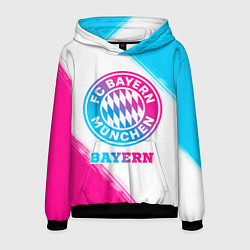 Толстовка-худи мужская Bayern neon gradient style, цвет: 3D-черный