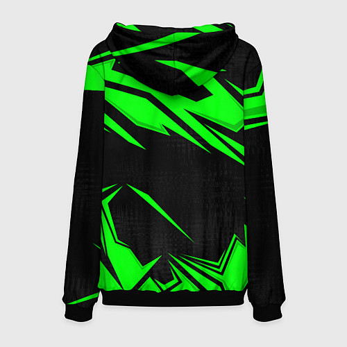 Мужская толстовка Skoda - green uniform / 3D-Черный – фото 2