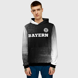 Толстовка-худи мужская Bayern sport на темном фоне посередине, цвет: 3D-черный — фото 2