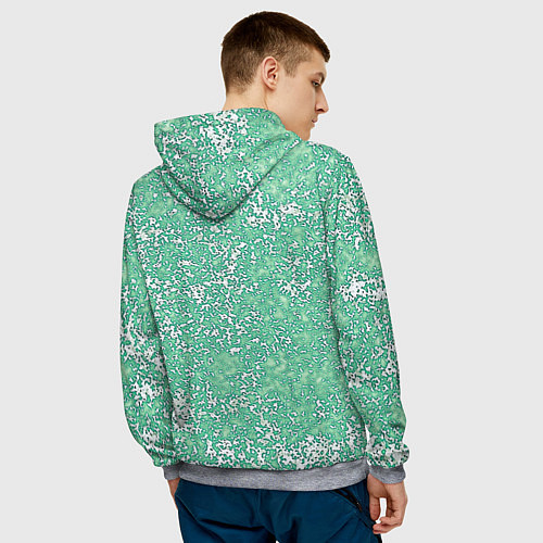Мужская толстовка Текстура изумрудный / 3D-Меланж – фото 4