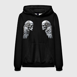 Толстовка-худи мужская Skulls and Wings Mechanic, цвет: 3D-черный