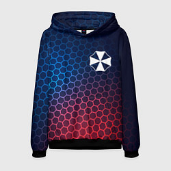 Толстовка-худи мужская Resident Evil неоновые соты, цвет: 3D-черный