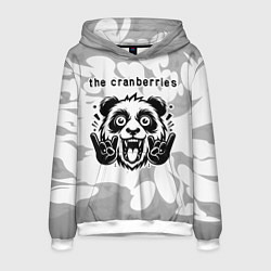 Мужская толстовка The Cranberries рок панда на светлом фоне