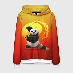 Толстовка-худи мужская Мастер По - Кунг-фу панда, цвет: 3D-белый