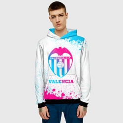 Толстовка-худи мужская Valencia neon gradient style, цвет: 3D-черный — фото 2