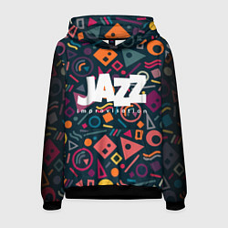 Толстовка-худи мужская Jazz improvisation, цвет: 3D-черный