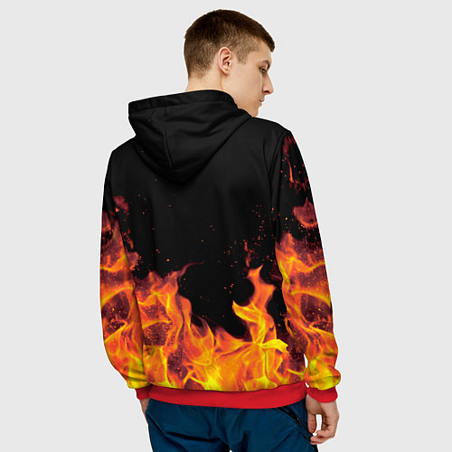 Мужская толстовка Влад - имя в огне / 3D-Красный – фото 4