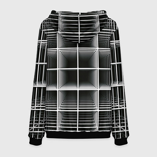 Мужская толстовка Кубический каркас / 3D-Черный – фото 2