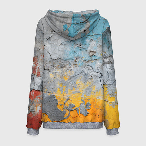 Мужская толстовка Бетонная стена с краской / 3D-Меланж – фото 2