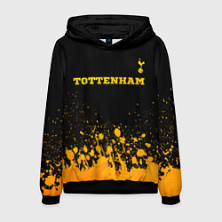 Толстовка-худи мужская Tottenham - gold gradient посередине, цвет: 3D-черный