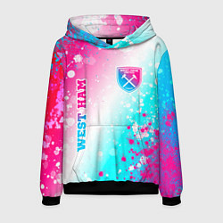 Мужская толстовка West Ham neon gradient style вертикально