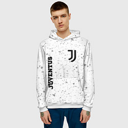 Толстовка-худи мужская Juventus sport на светлом фоне вертикально, цвет: 3D-белый — фото 2