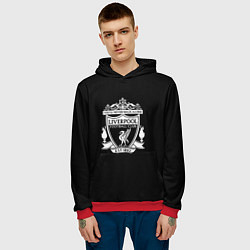 Толстовка-худи мужская Liverpool fc club, цвет: 3D-красный — фото 2