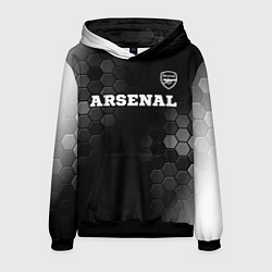 Толстовка-худи мужская Arsenal sport на темном фоне посередине, цвет: 3D-черный