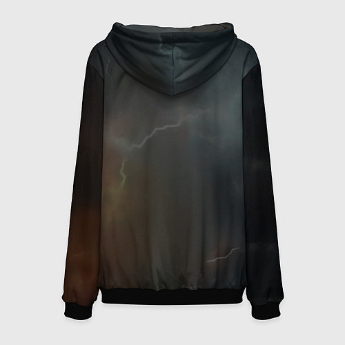 Мужская толстовка Грозный заяц / 3D-Черный – фото 2